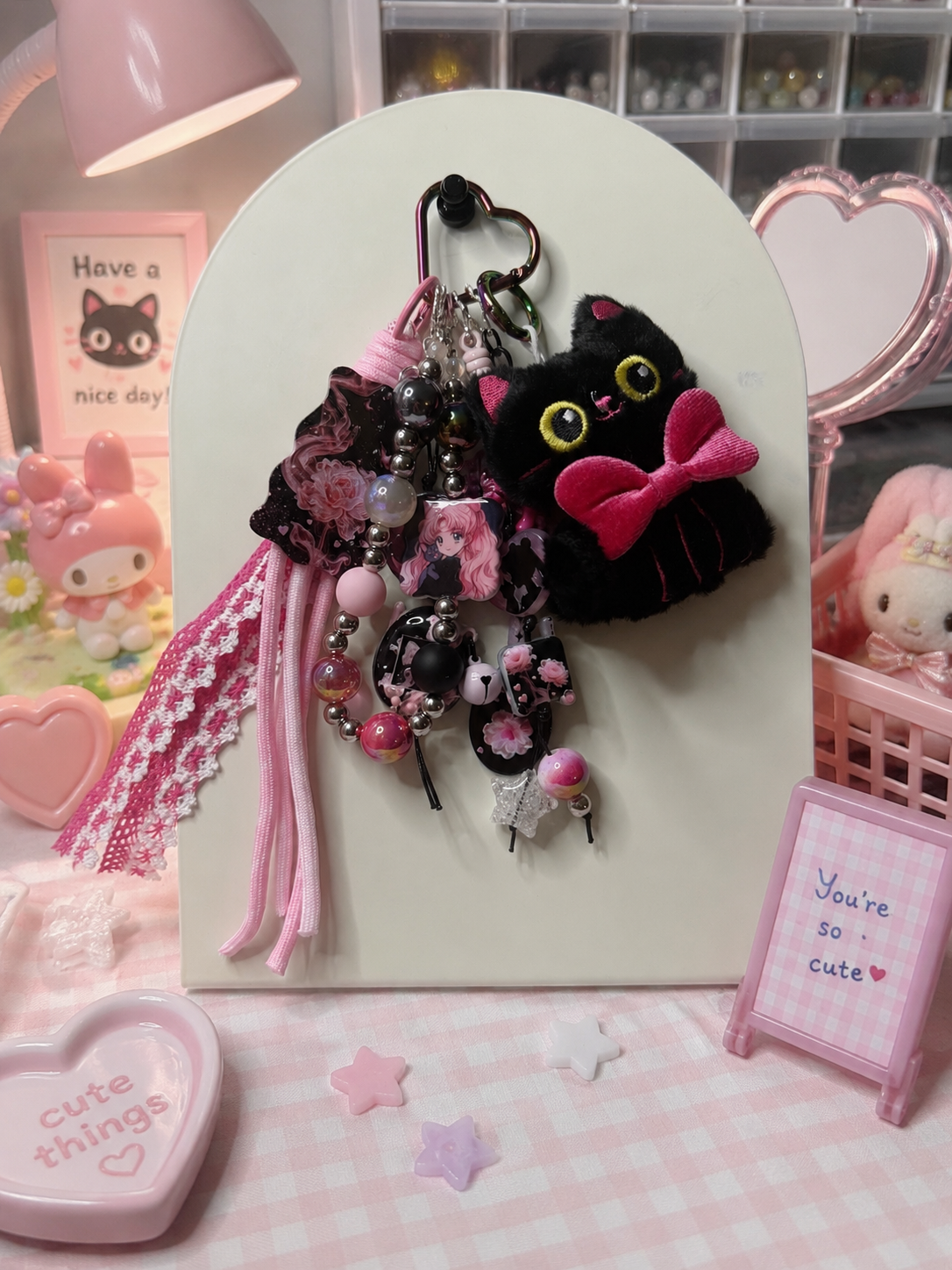 Dark lady sailor moon bag charm