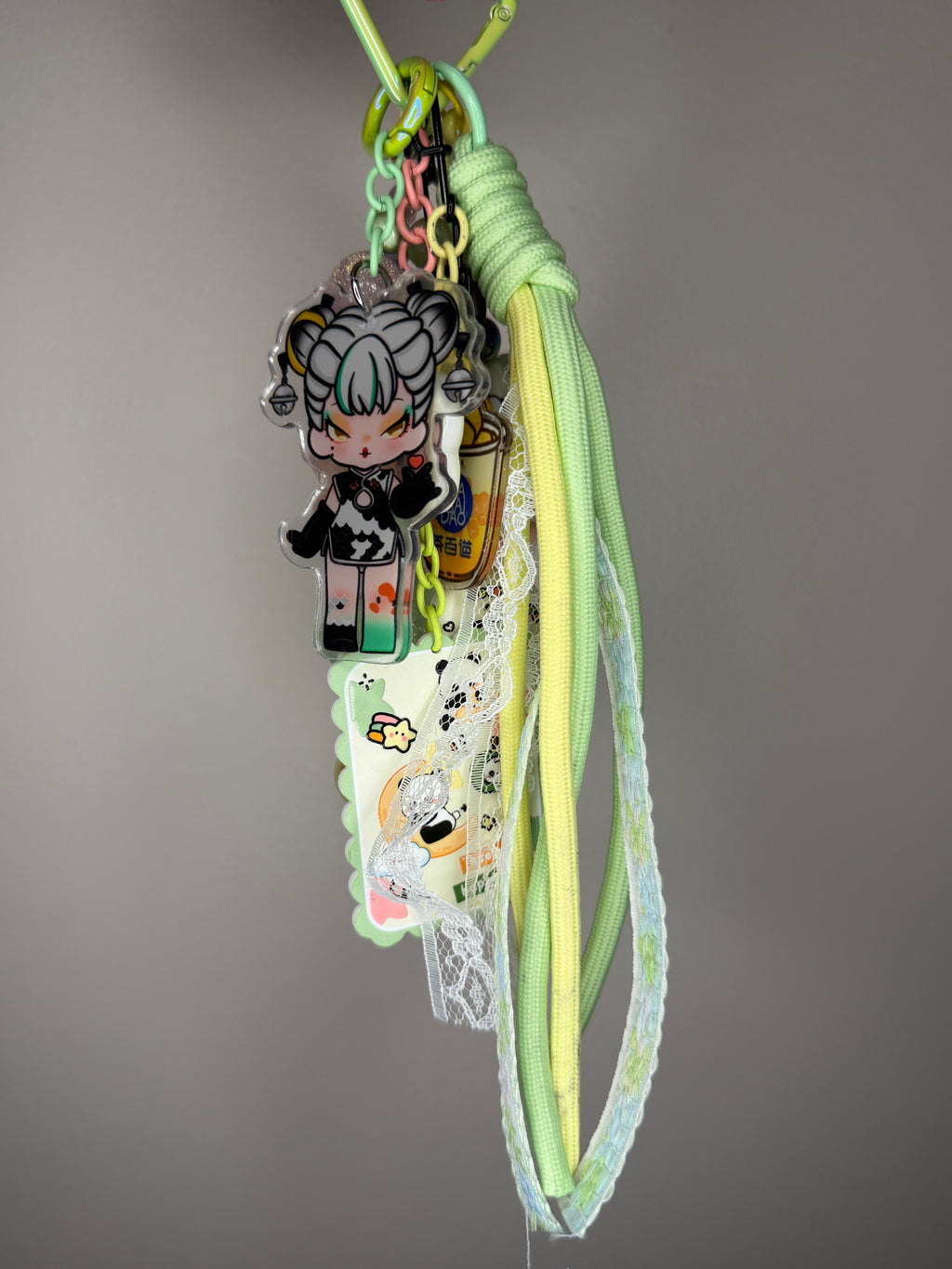 Panda matcha bag charm