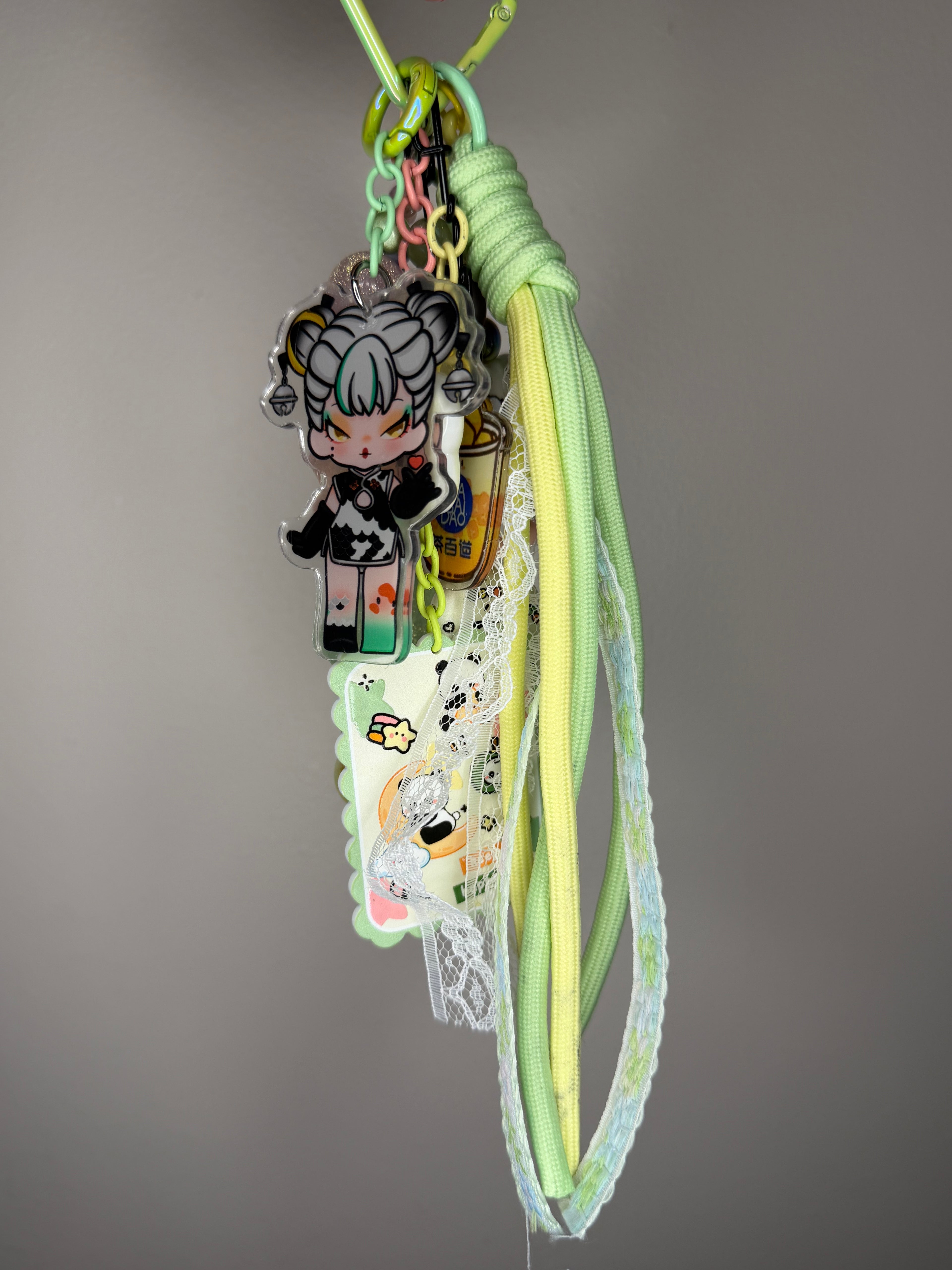 Panda matcha bag charm
