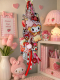 Kuromi strawberry bag charm