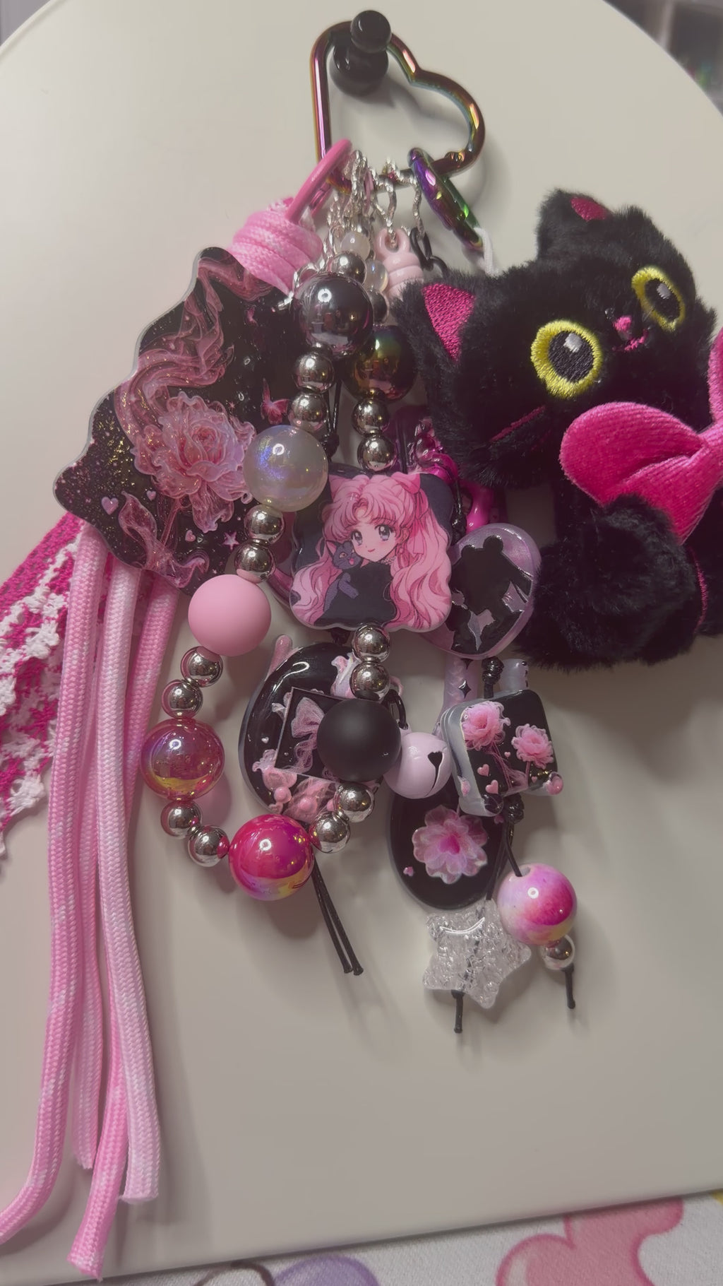 Dark lady sailor moon bag charm